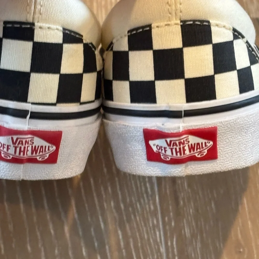 Vans Kids Black and White Checkered Slip-On Sneakers - Picture 7 of 7